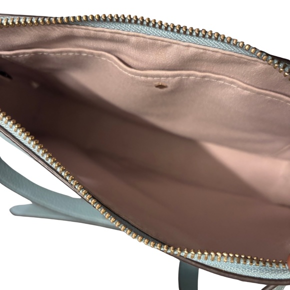 Kate Spade Bradley Medium Crossbody – Powder Blue Pebbled Leather, Two Straps - Picture 5 of 6